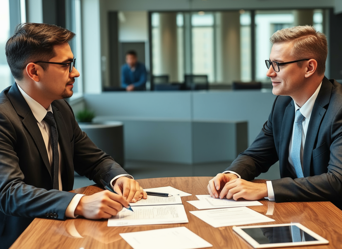 Professional business handshake